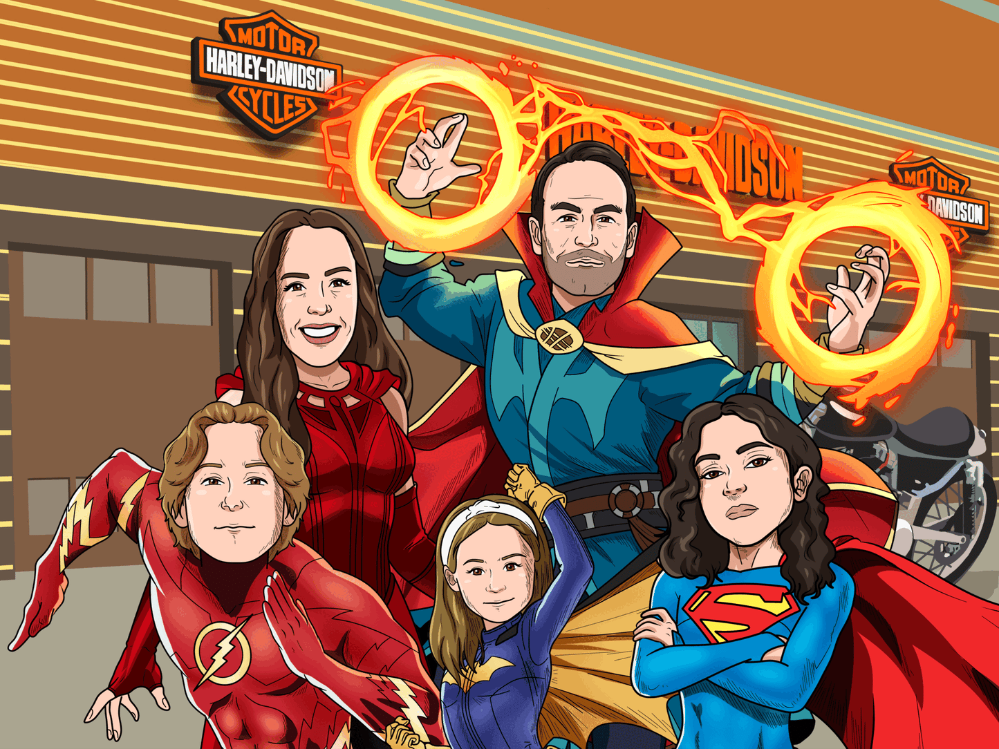 Custom Turned Comics Portrait + Framed Poster