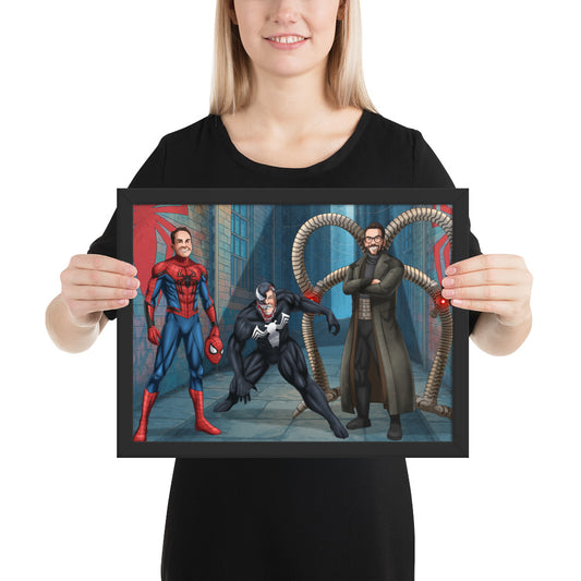 Custom Turned Comics Portrait + Framed Poster