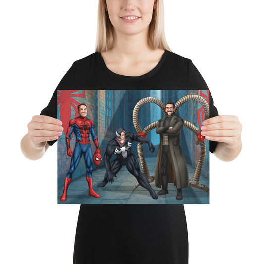 Custom Turned Comics Portrait + Unframed Poster