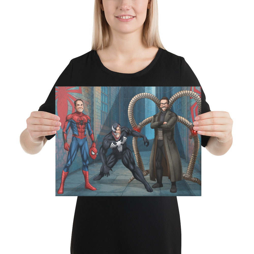 Custom Turned Comics Portrait + Canvas